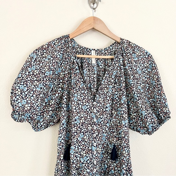 New SPELL Floral Gown Maxi Dress in Navy Blue - Picture 10 of 13